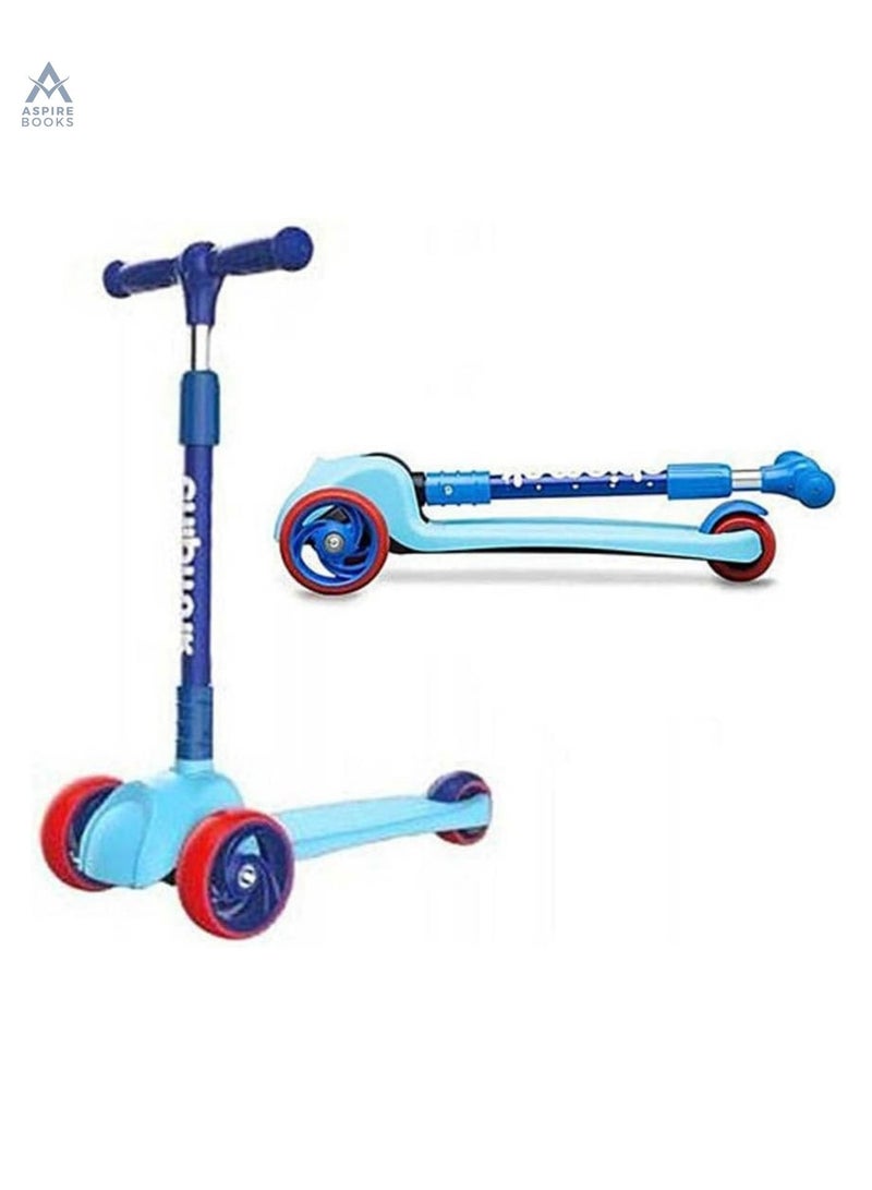chipmunk 3-Wheel Kick Scooter for Kids & Toddlers – Adjustable T-Bar Handlebar with Lean-to-Turn Steering, Shock-Absorbing PU Wheels, Anti-Slip Deck, and Rear Brake – Safe & Lightweight Outdoor Glider for Boys (Blue) - Image 2